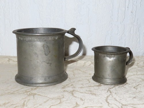 Piece antique pewter mug - mug,