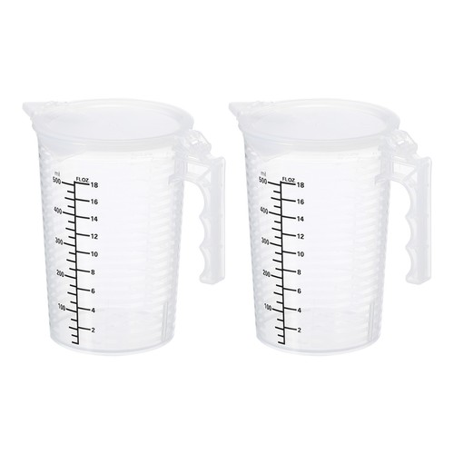 Graduated glass 2pcs 500ml pp - glass,,