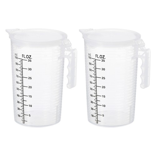 Graduated glass 2pcs 1000ml - graduated, glass,