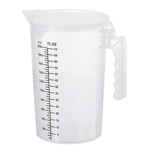 Graduated glass 2000ml pp - graduated,
