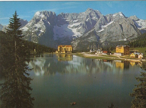 Dolomiti lake misurino verso - dolomiti,,